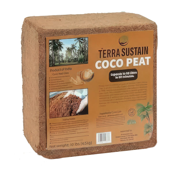 Coco Coir Brick - Coconut Fiber - Coco Peat for Plants (10 lbs)