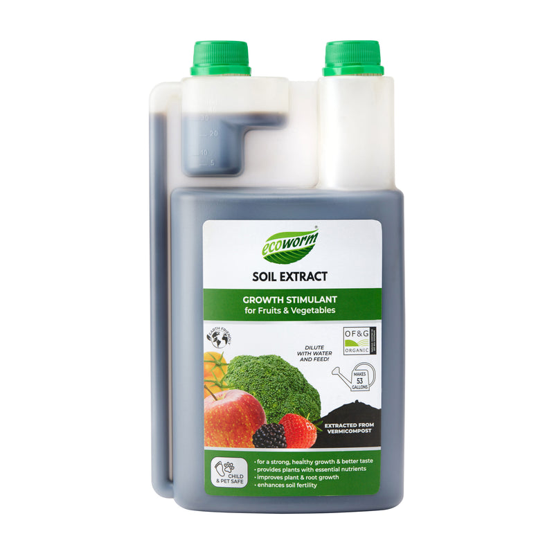 Organic Liquid Plant Fertilizer - Best Plantfood for Fruits & Vegetables (Makes 53 Gallons)