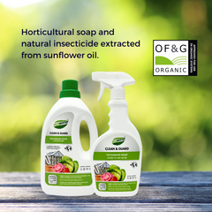 Clean & Guard Organic Potassium Soap Concentrate – 2-in-1 Pest Control Spray & Garden Cleaner (35 fl oz)