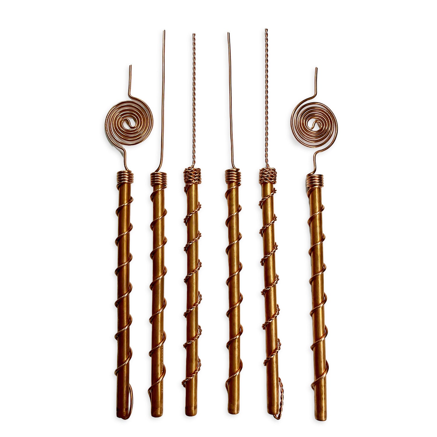 Electroculture Copper Spiral Antenna (12 Tight Coil) Garden Tool Decoration